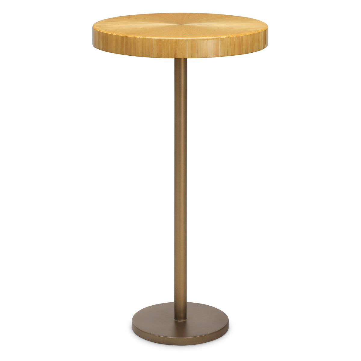 Straw Marquetry Pedestal Side Table Albany | Eichholtzmh.com