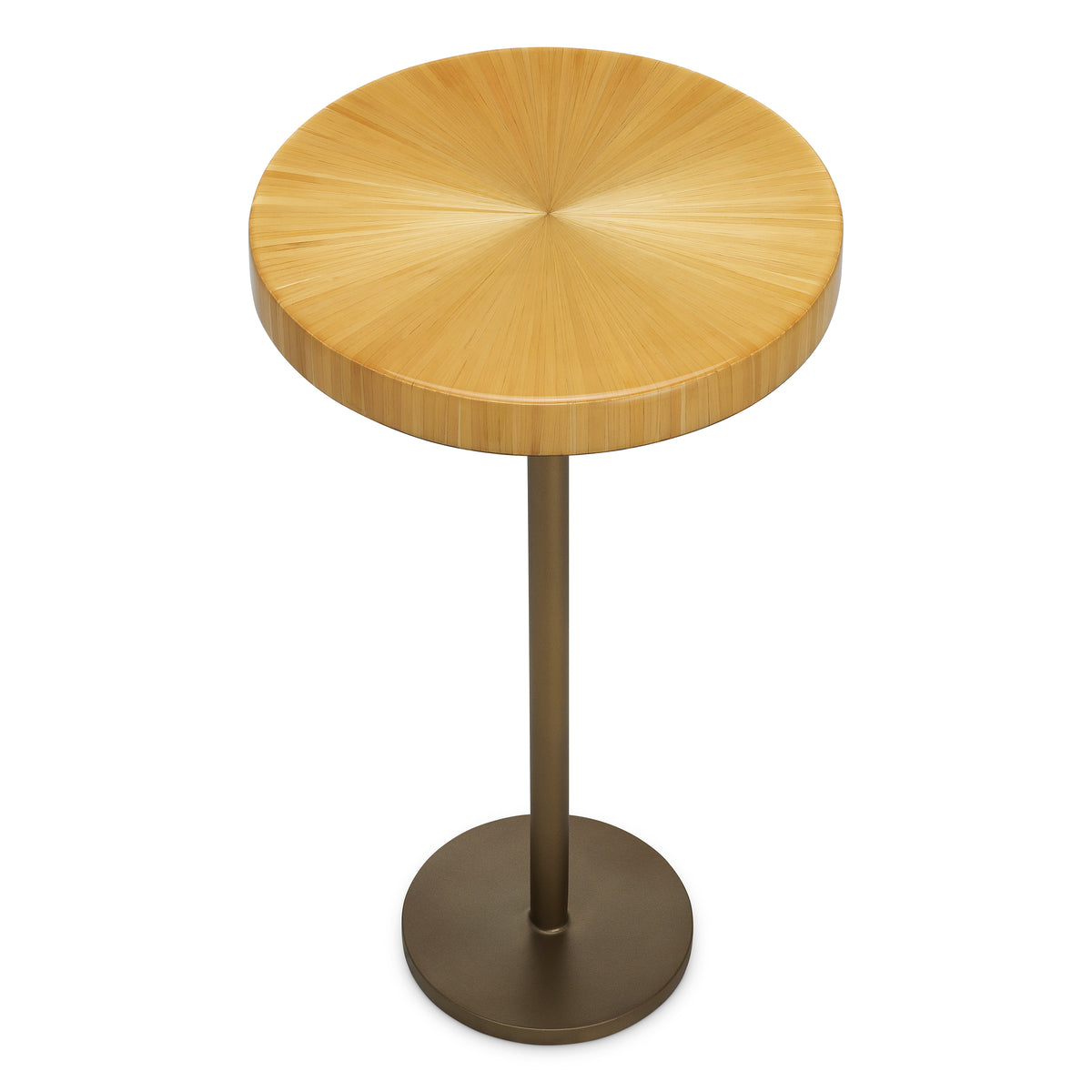 Straw Marquetry Pedestal Side Table Albany | Eichholtzmh.com