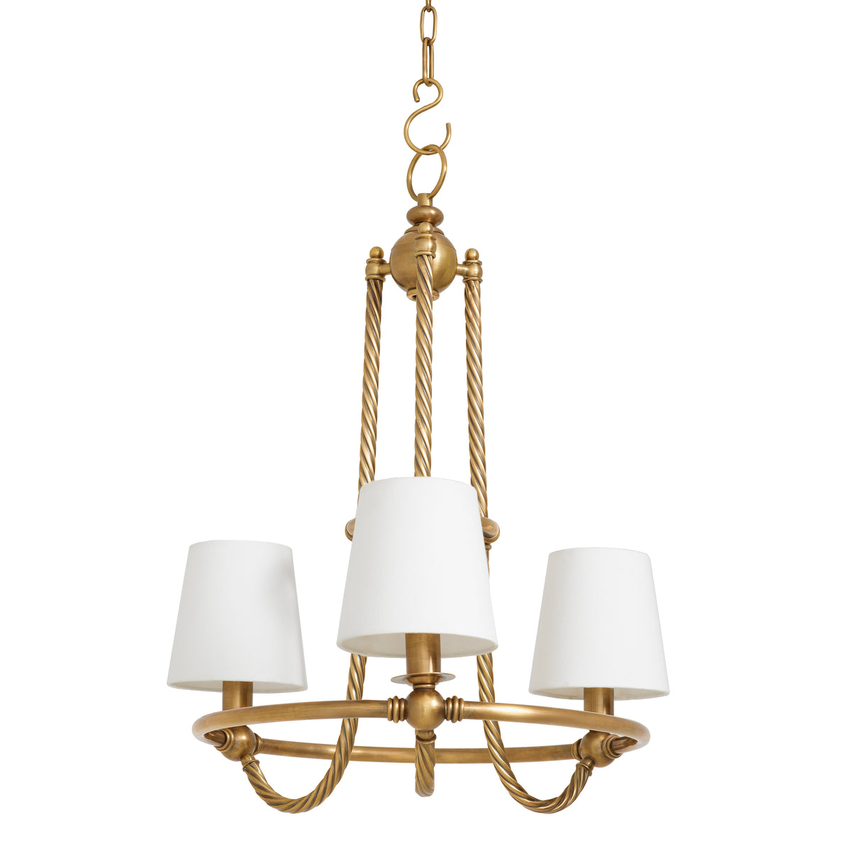 Twisted Vintage Brass Chandelier Vienna | Eichholtzmh.com