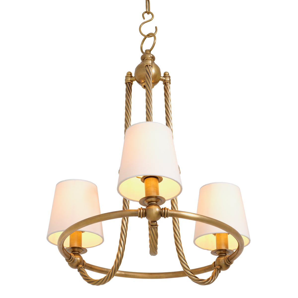 Twisted Vintage Brass Chandelier Vienna | Eichholtzmh.com