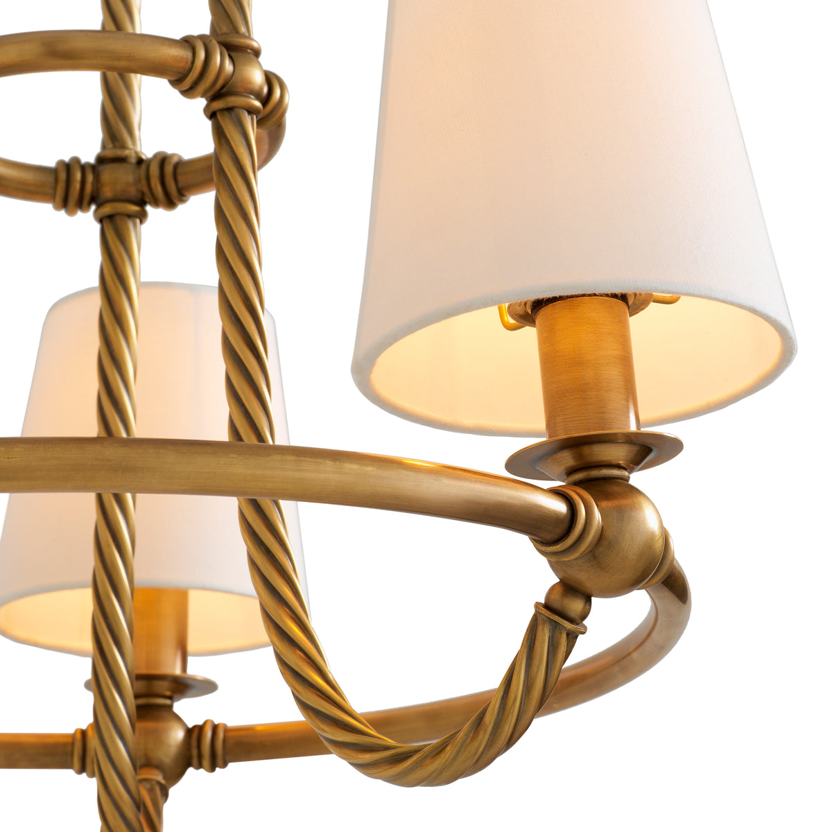 Twisted Vintage Brass Chandelier Vienna | Eichholtzmh.com