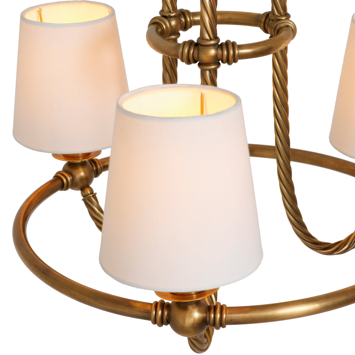 Twisted Vintage Brass Chandelier Vienna | Eichholtzmh.com