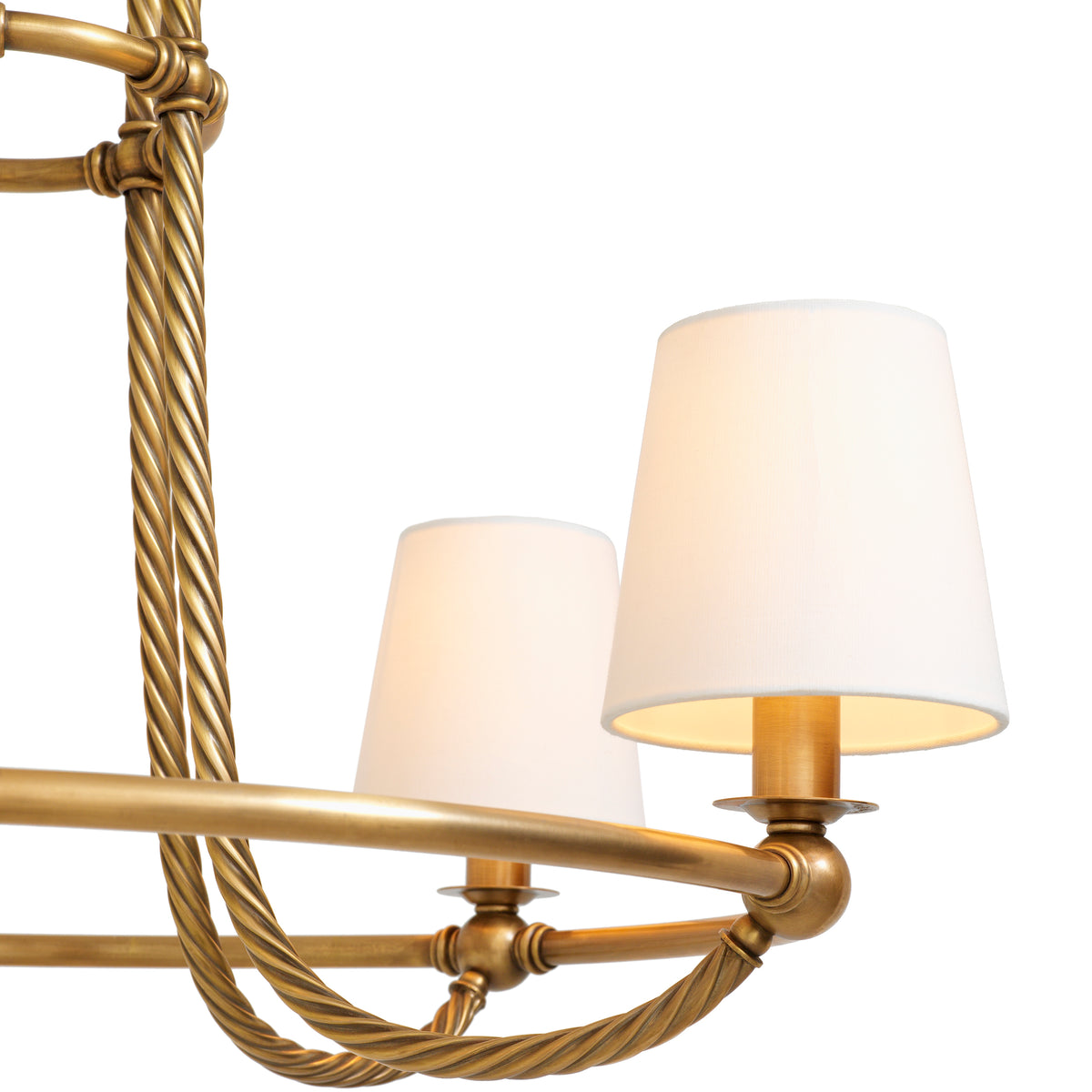 Twisted Vintage Brass Chandelier Vienna | Eichholtzmh.com