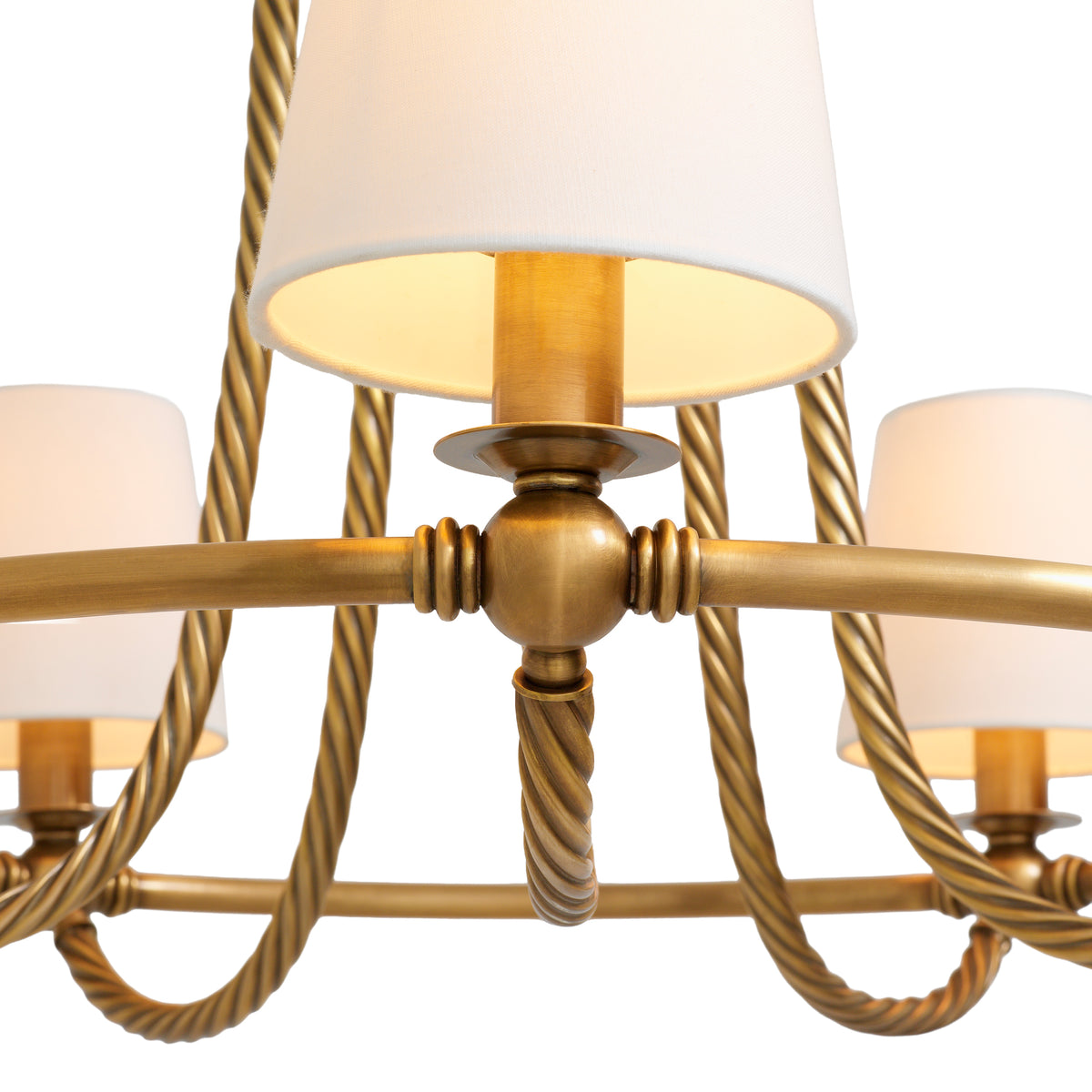 Twisted Vintage Brass Chandelier Vienna | Eichholtzmh.com