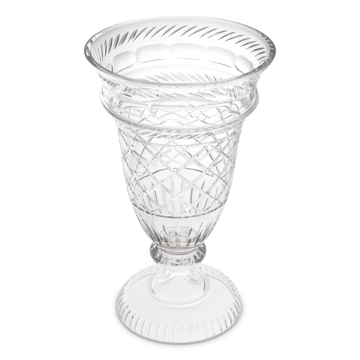 Herringbone Clear Glass Vase Gravon | Eichholtzmh.com