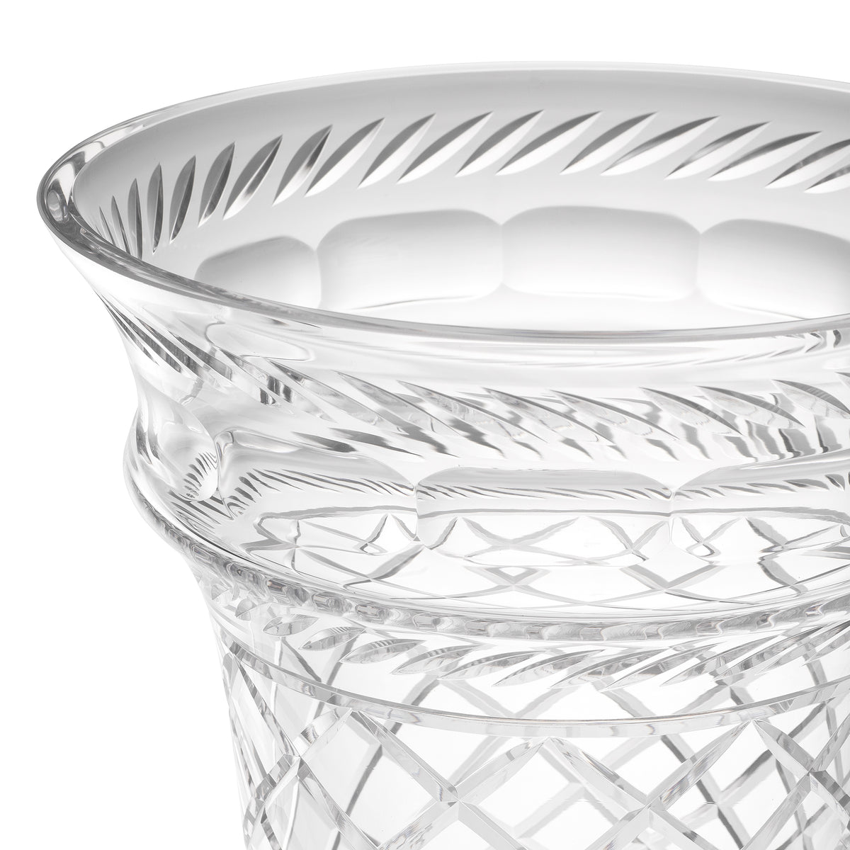 Herringbone Clear Glass Vase Gravon | Eichholtzmh.com