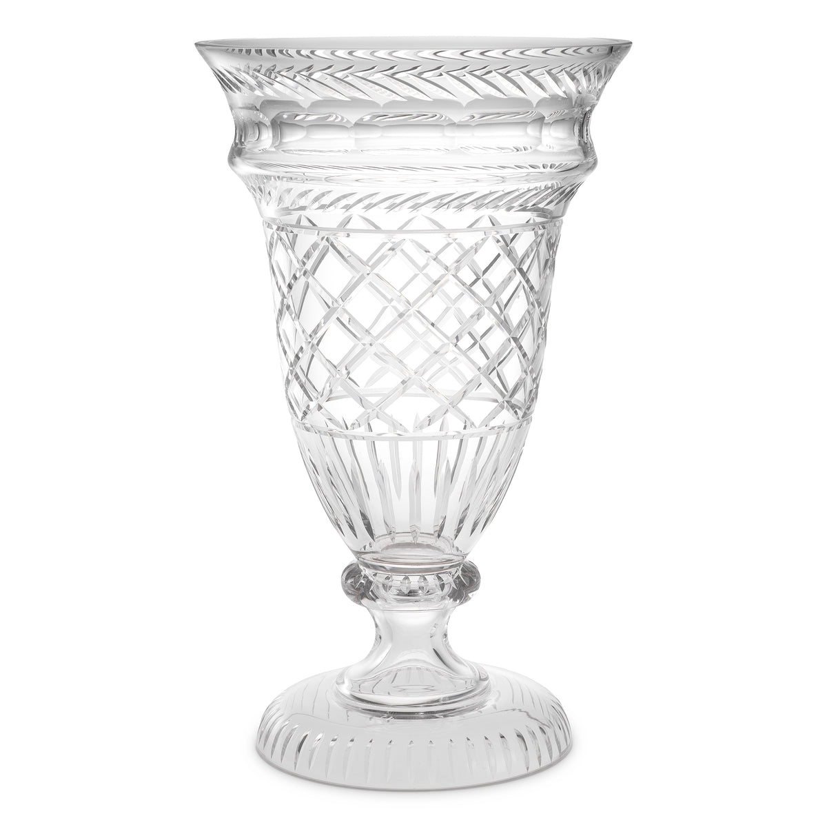 Herringbone Clear Glass Vase Gravon | Eichholtzmh.com