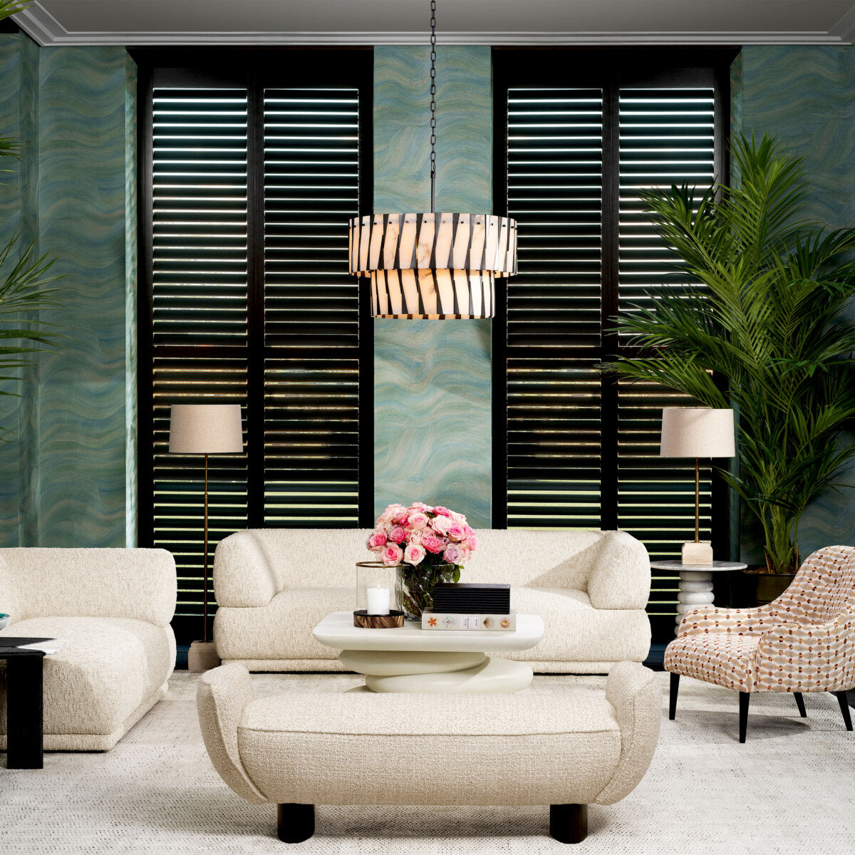 Tiered Alabaster Chandelier Rivington | Eichholtzmh.com