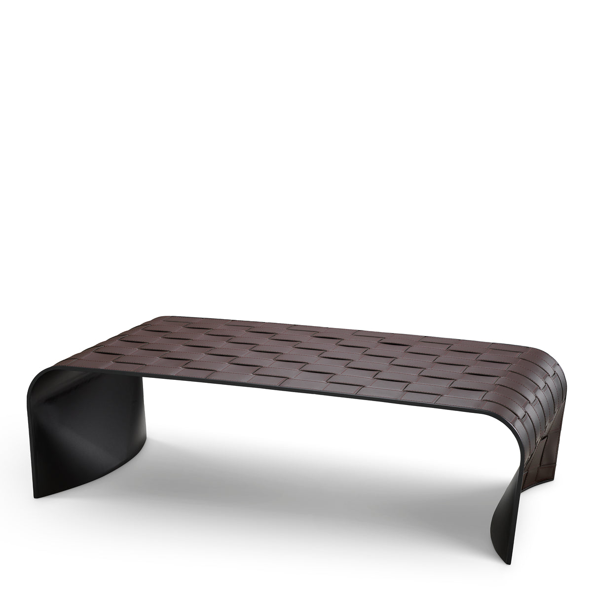 Brown Leather-Look Coffee Table Marcello | Eichholtzmh.com