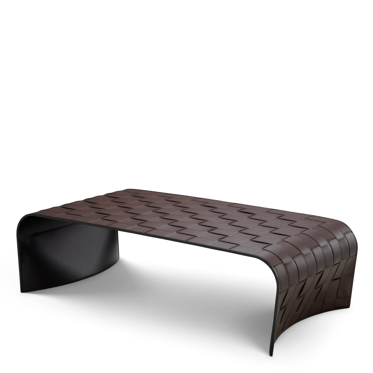 Brown Leather-Look Coffee Table Marcello | Eichholtzmh.com