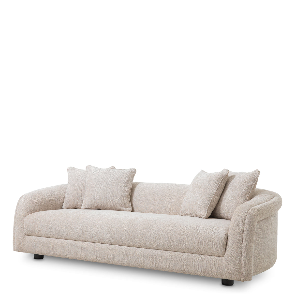 Gray Curved 3-Seater Sofa Avenza | Eichholtzmh.com
