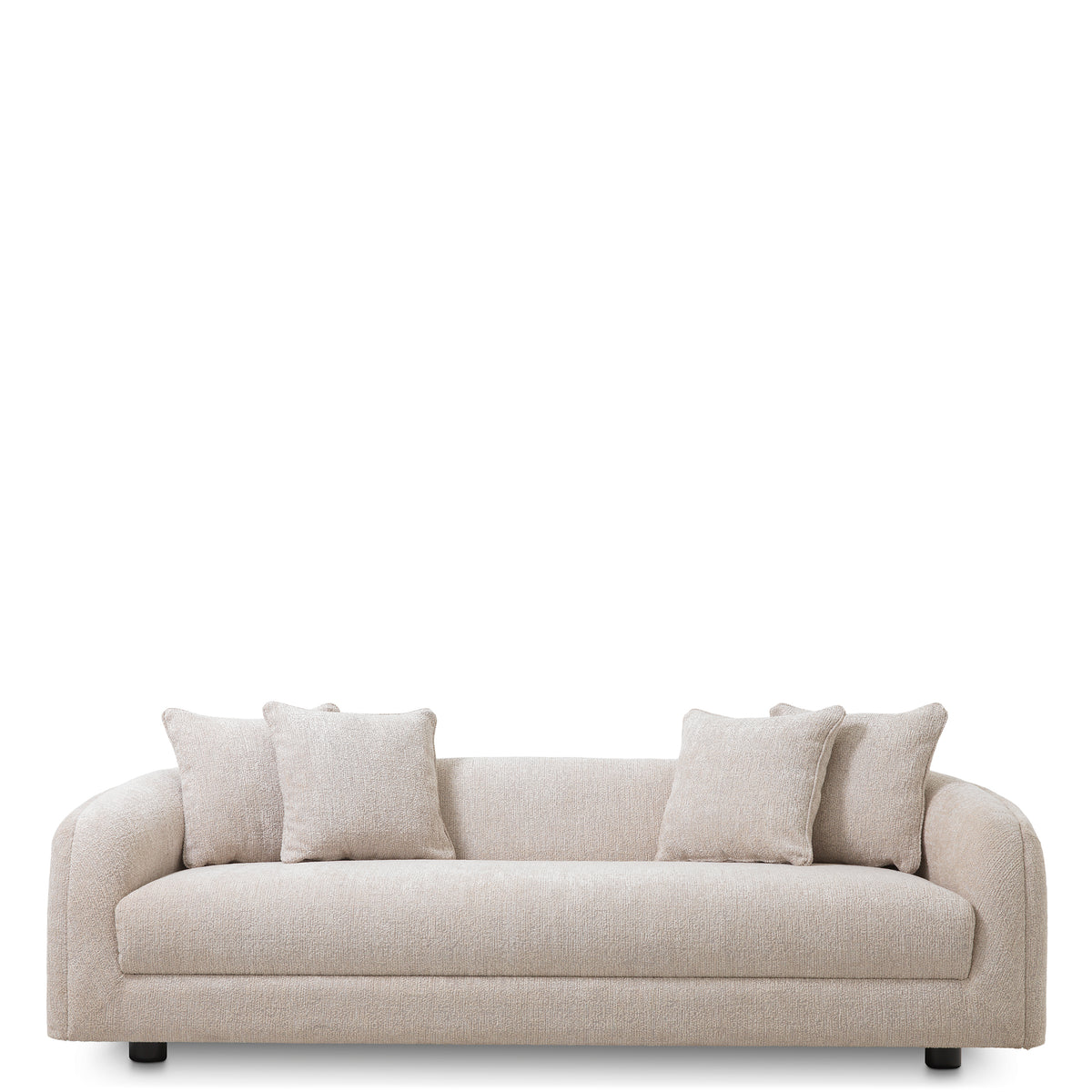 Gray Curved 3-Seater Sofa Avenza | Eichholtzmh.com