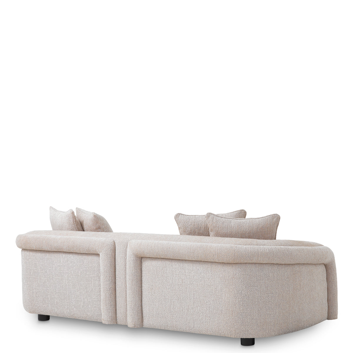 Gray Curved 3-Seater Sofa Avenza | Eichholtzmh.com