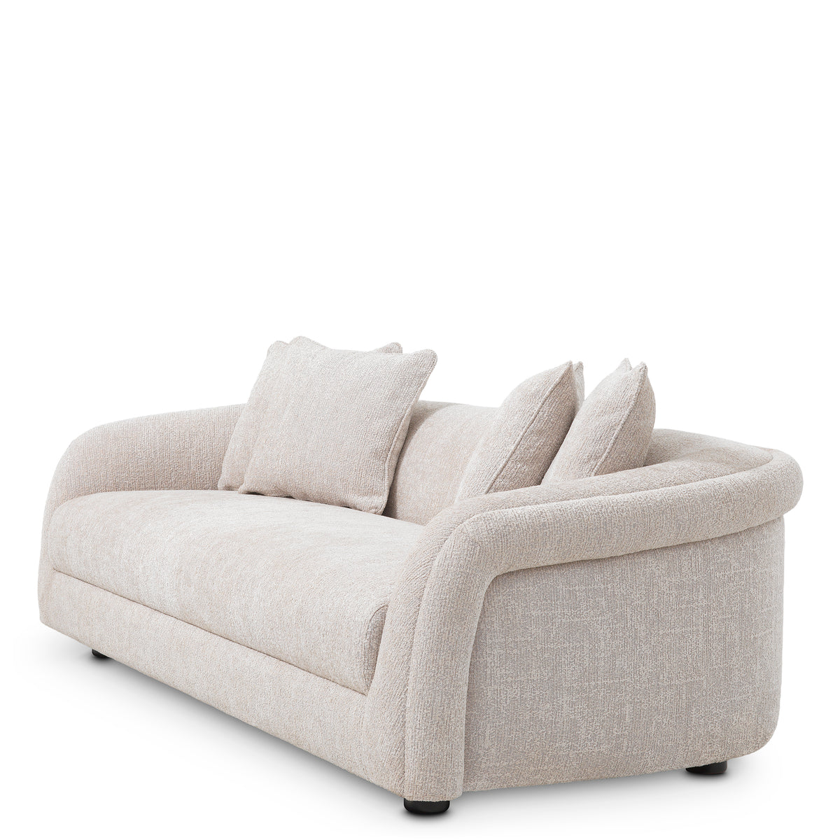 Gray Curved 3-Seater Sofa Avenza | Eichholtzmh.com