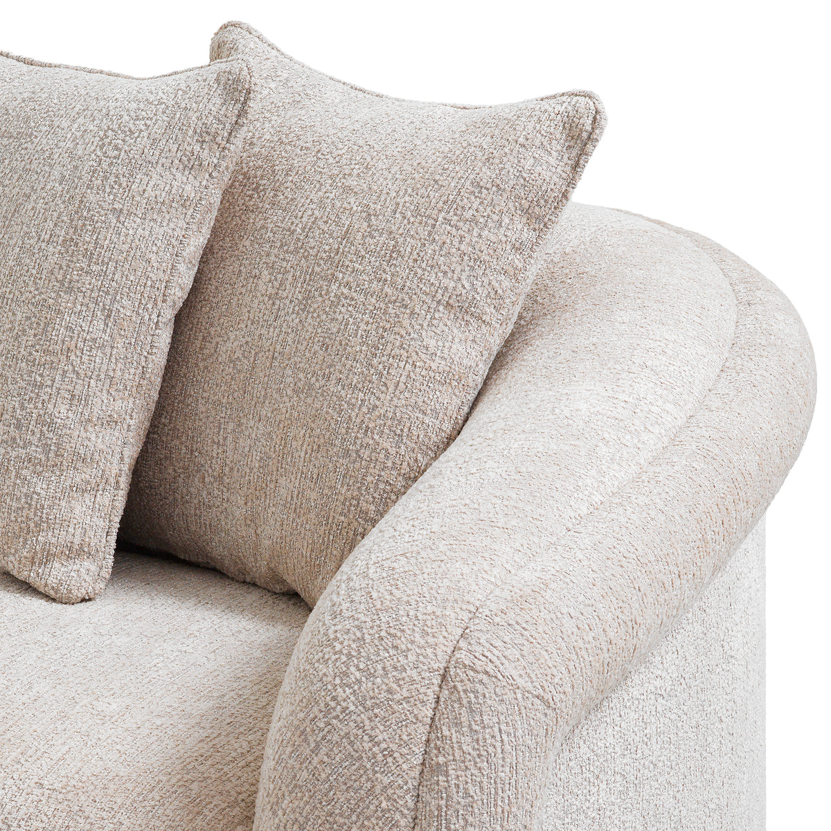 Gray Curved 3-Seater Sofa Avenza | Eichholtzmh.com