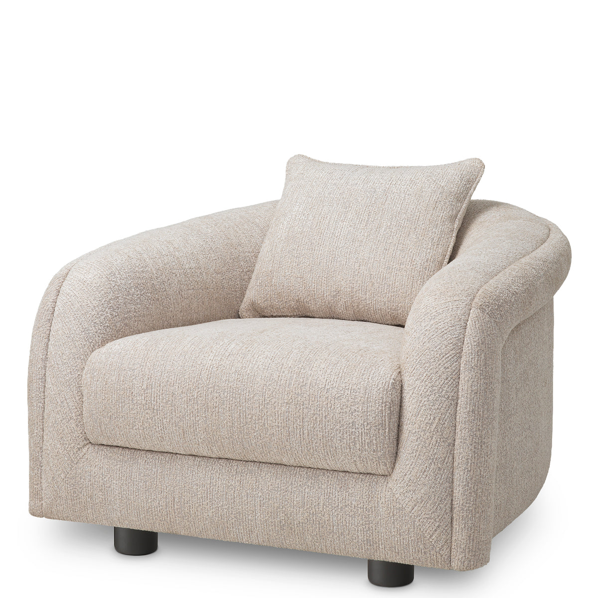 Gray Curved Lounge Chair Avenza | Eichholtzmh.com