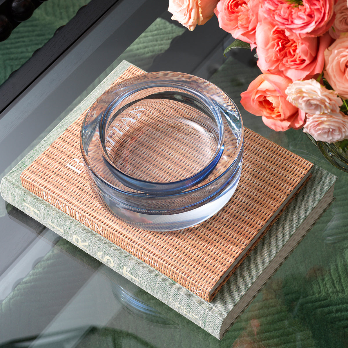 Blue Hand-Blown Glass Bowl Marcellus