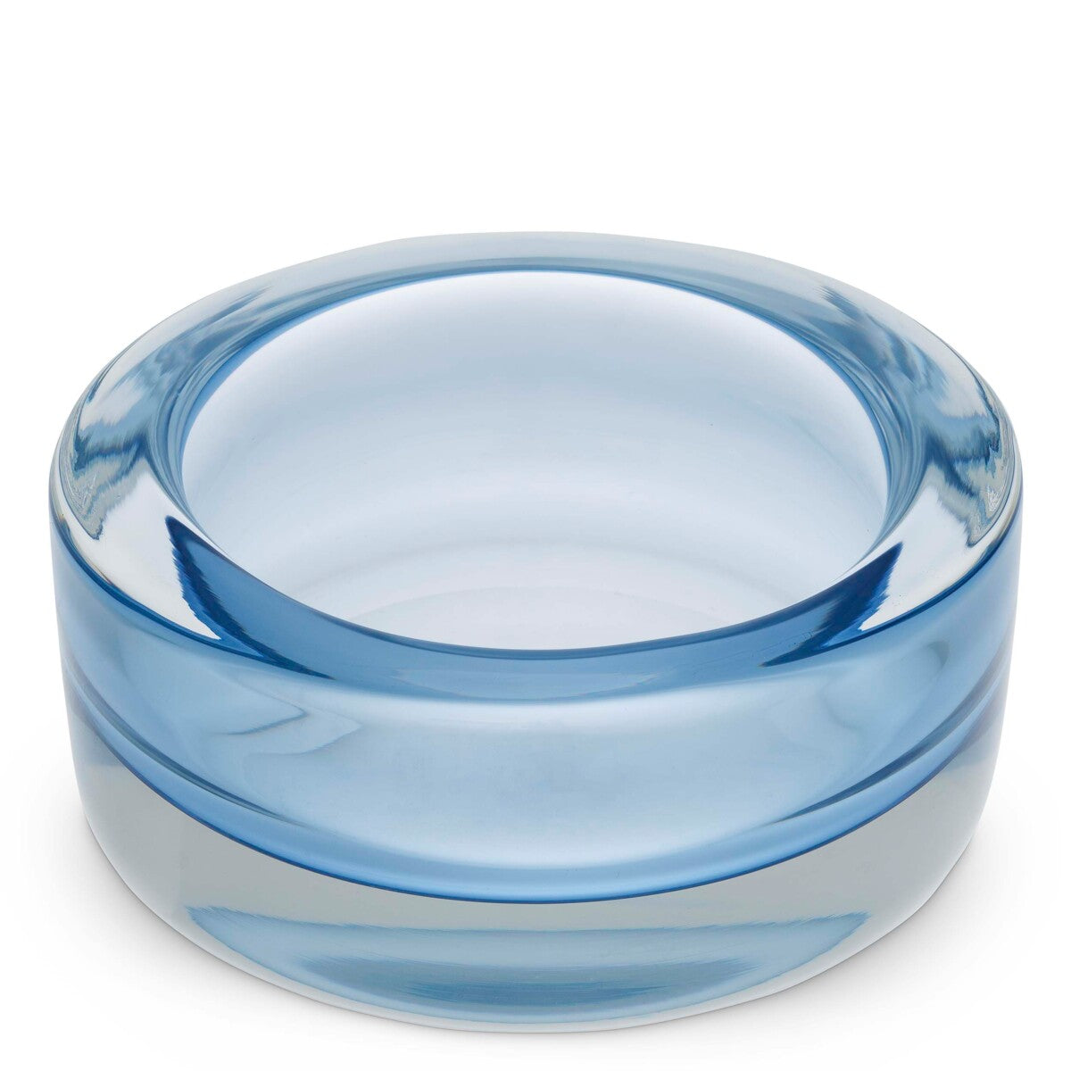 Blue Hand-Blown Glass Bowl Marcellus