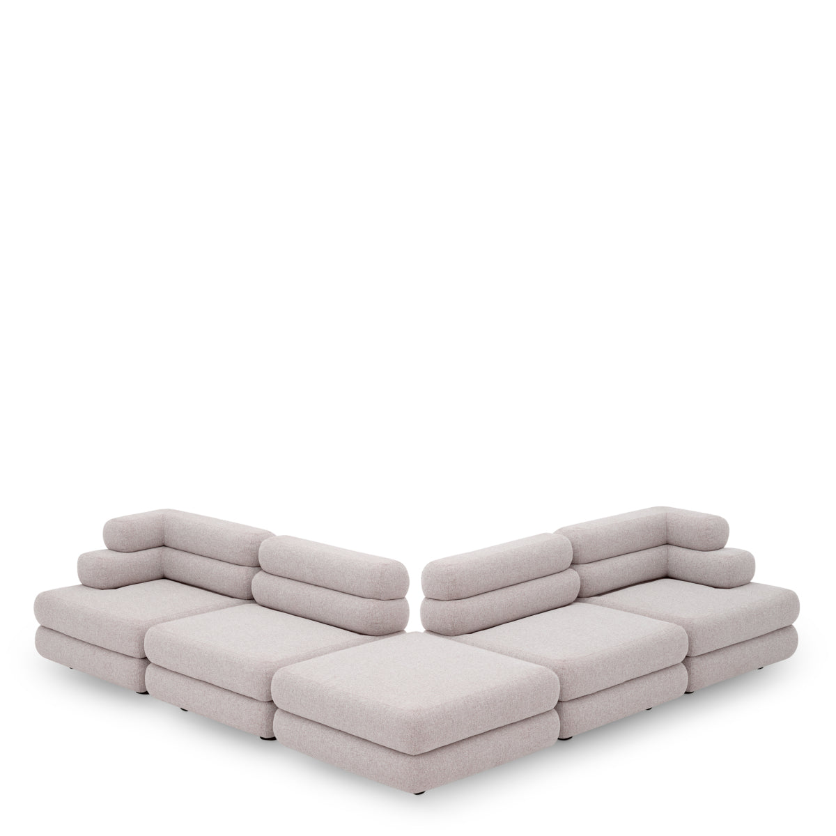 Right Light Gray Outdoor Modular Sofa Malaga