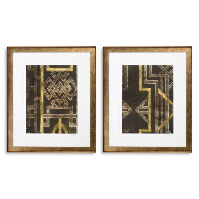 Print Trellis Pattern by Ethan Harper I set of 2