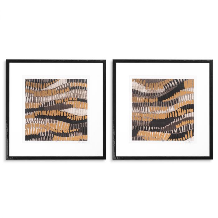 Print Metallic Undulation by June Erica Vess set of 2