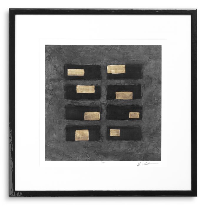 Print Washed Black Squares by Michael Willett set of 2