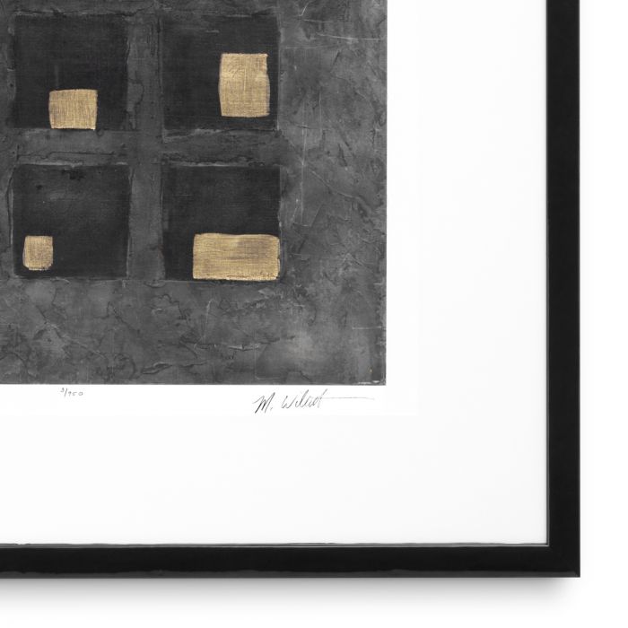 Print Washed Black Squares by Michael Willett set of 2