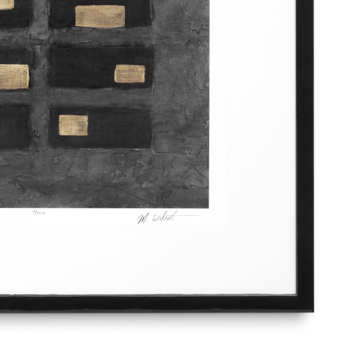 Print Washed Black Squares by Michael Willett set of 2