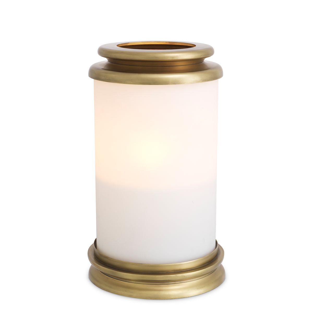 Cylindrical White Glass Hurricane S Carrington | Eichholtzmh.com