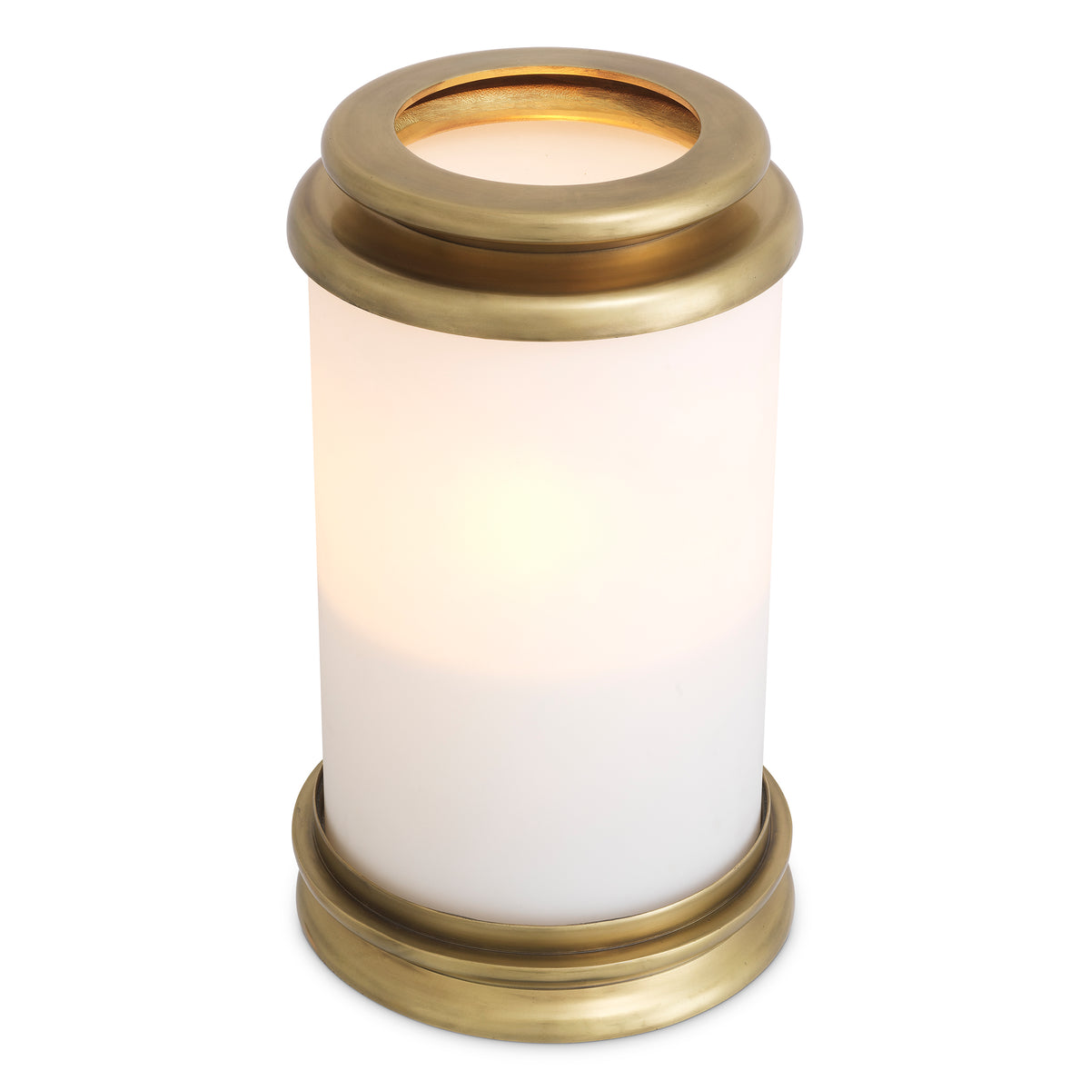 Cylindrical White Glass Hurricane S Carrington | Eichholtzmh.com