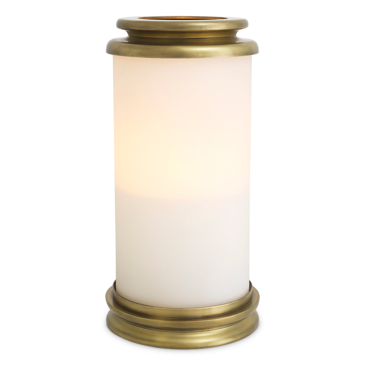 Cylindrical White Glass Hurricane L Carrington | Eichholtzmh.com