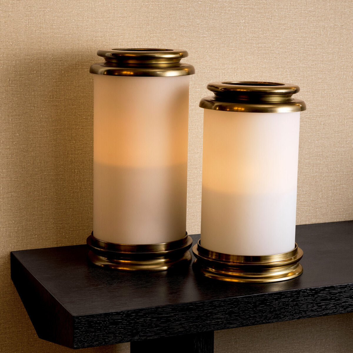 Cylindrical White Glass Hurricane L Carrington | Eichholtzmh.com