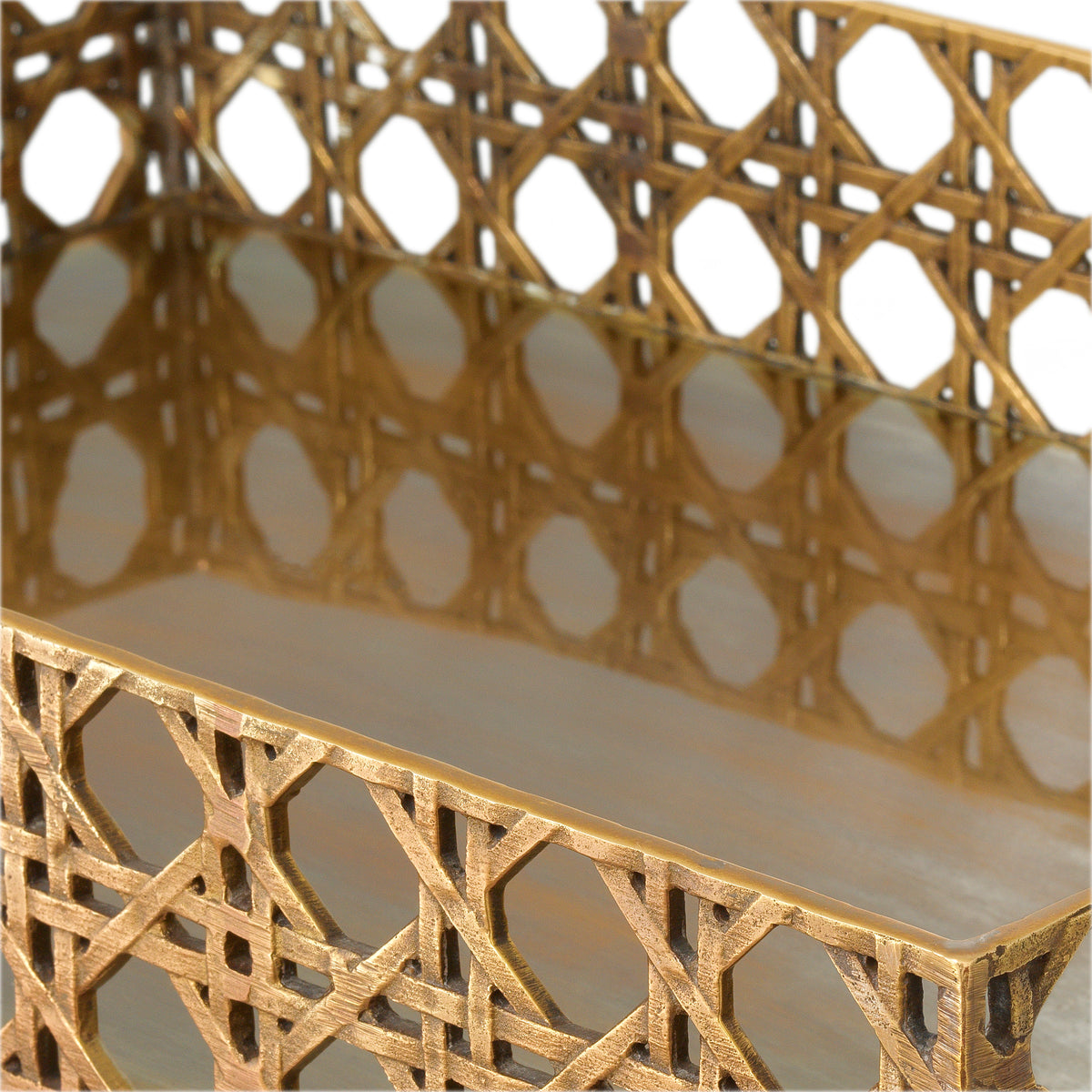 Webbed Vintage Brass Tray Dameron | Eichholtzmh.com