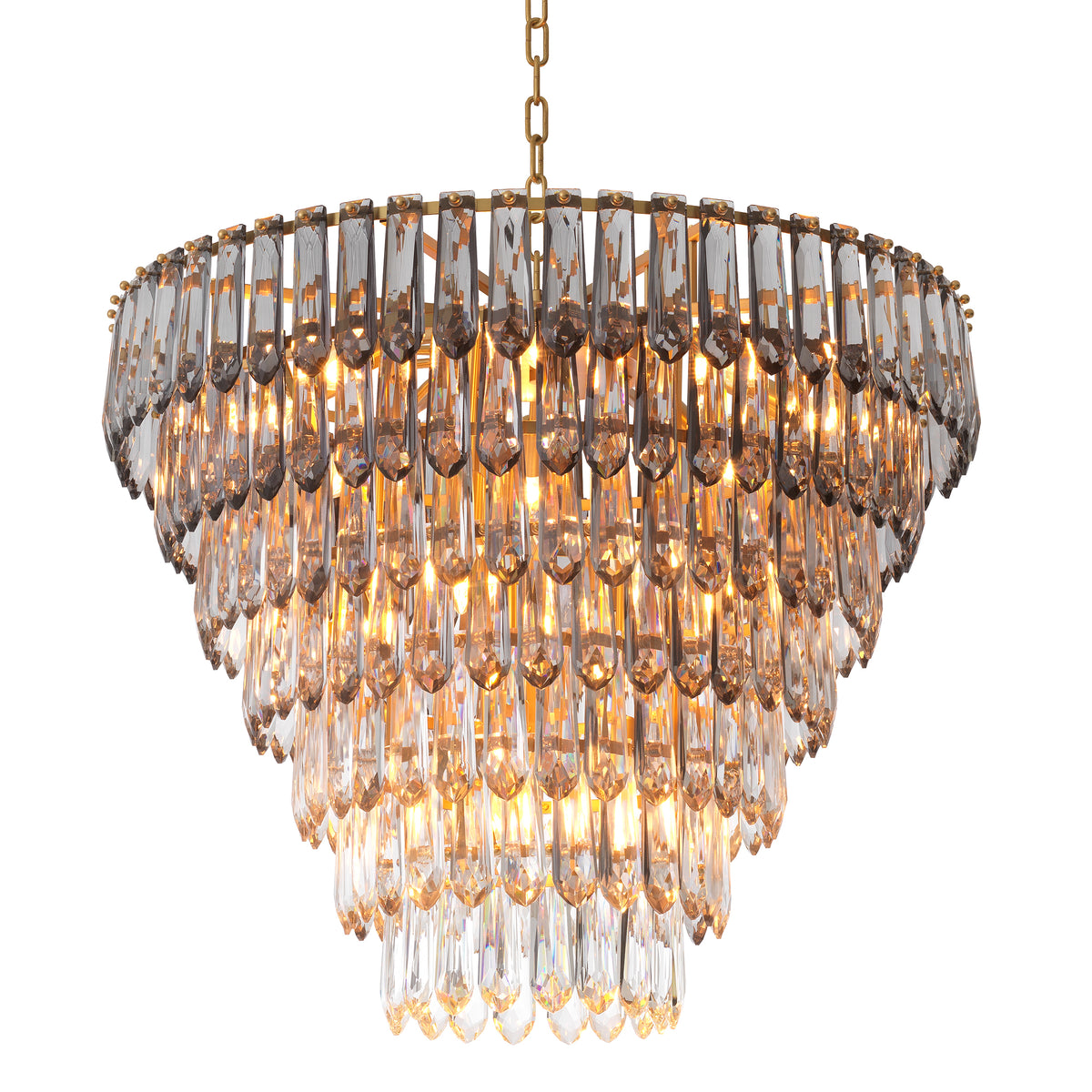Glass Prism Tiered Chandelier Gwendolyn | Eichholtzmh.com