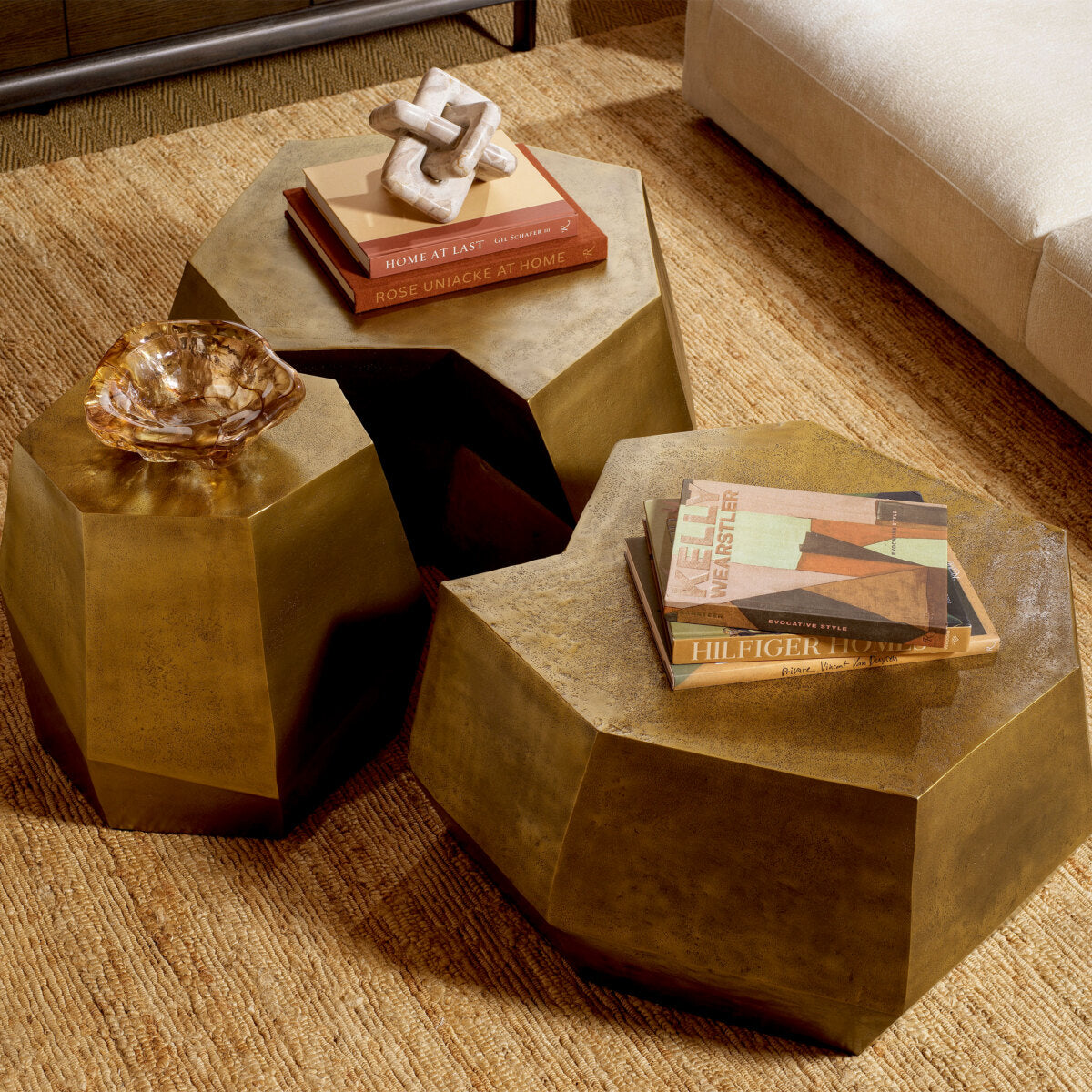 Vintage Brass Coffee Tables (2) Urbino | Eichholtzmh.com