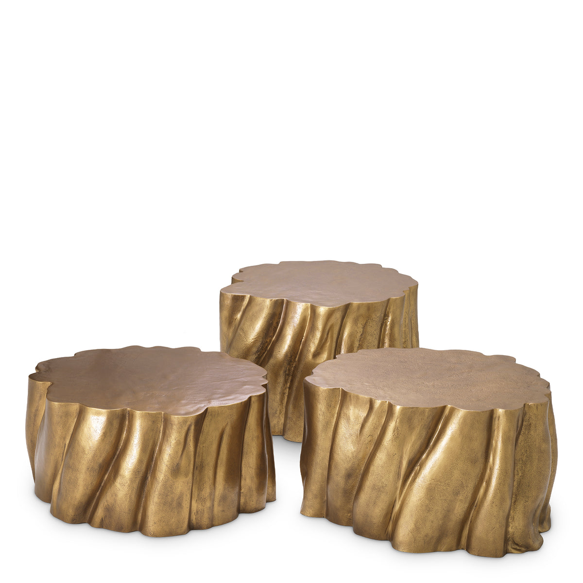 Sculptural Vintage Brass Coffee Tables (3) Frederico | Eichholtzmh.com