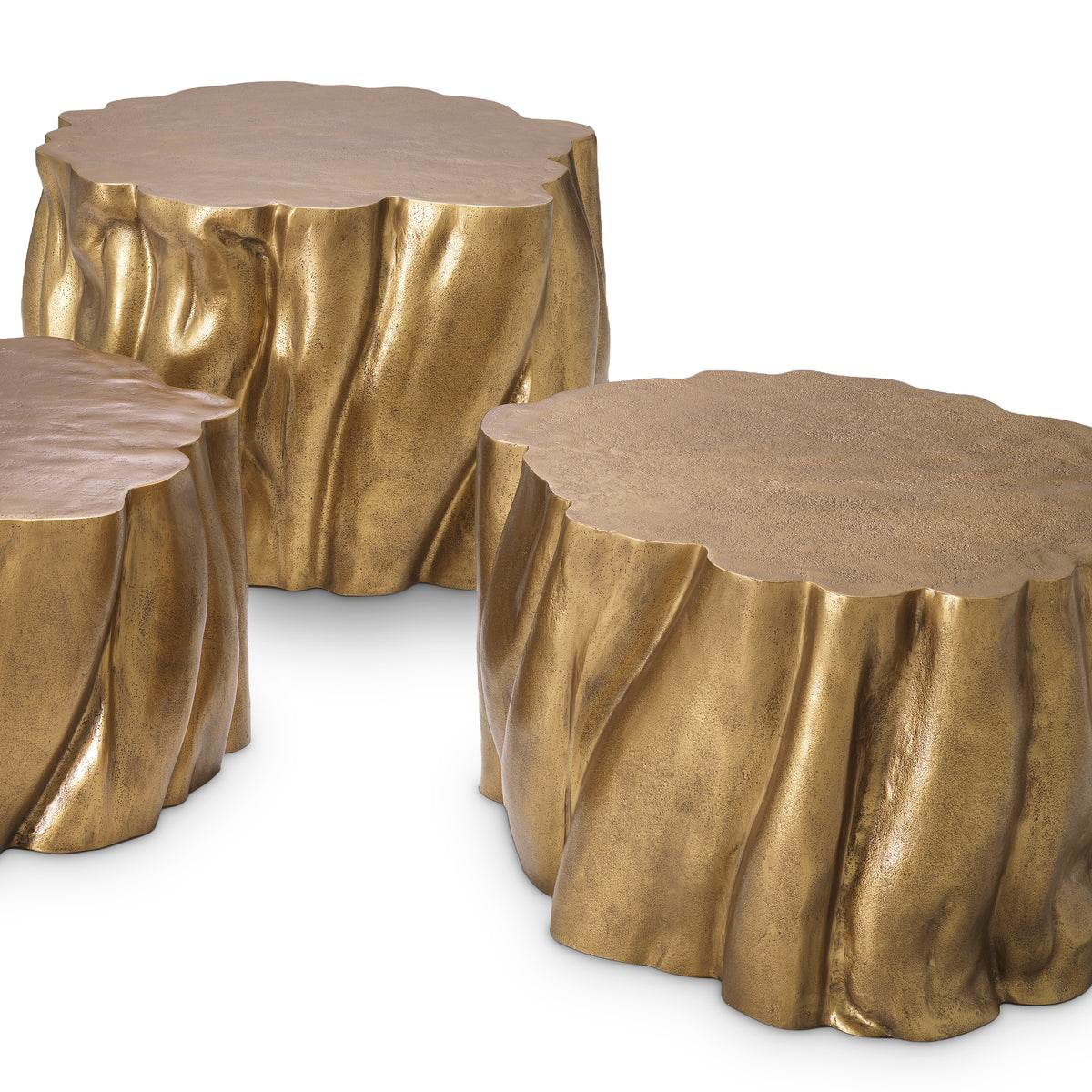 Sculptural Vintage Brass Coffee Tables (3) Frederico | Eichholtzmh.com