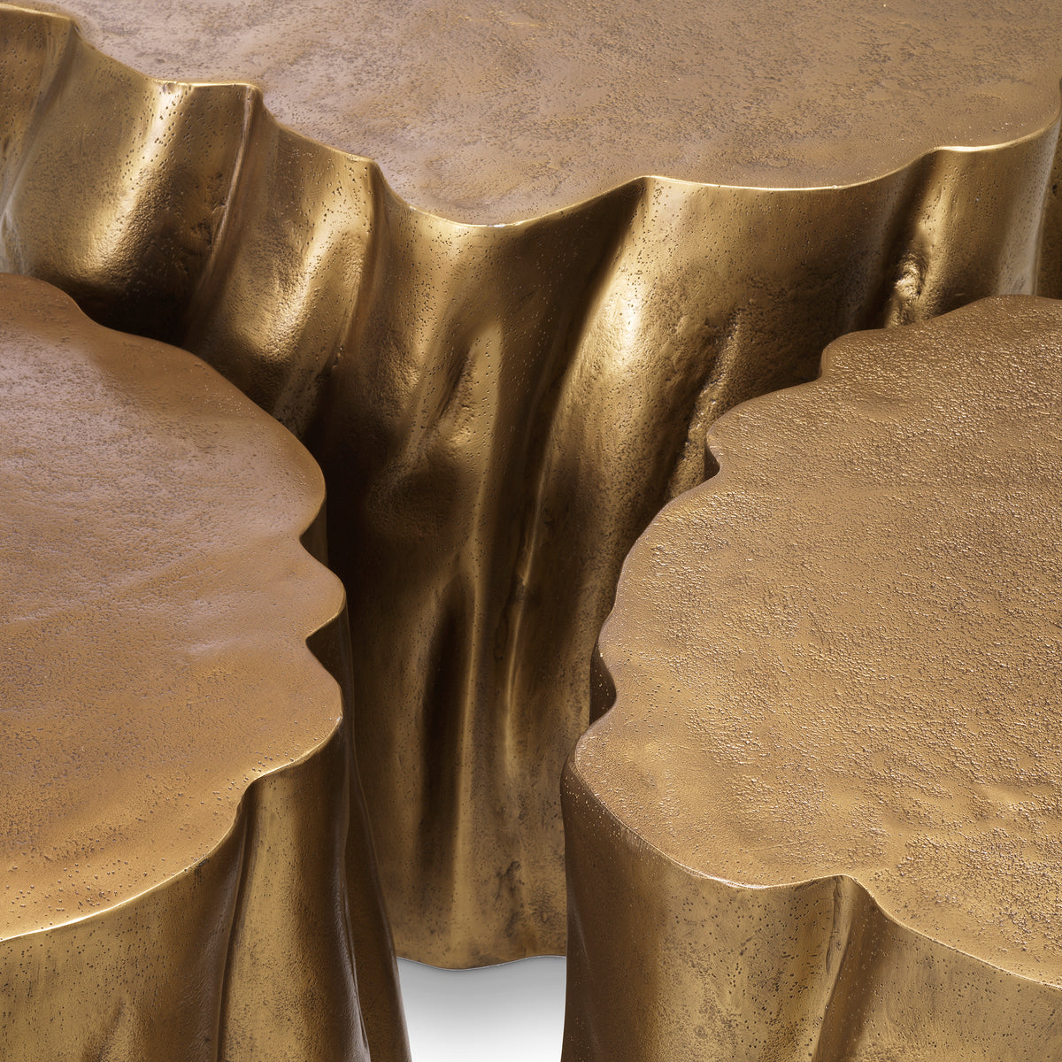 Sculptural Vintage Brass Coffee Tables (3) Frederico | Eichholtzmh.com