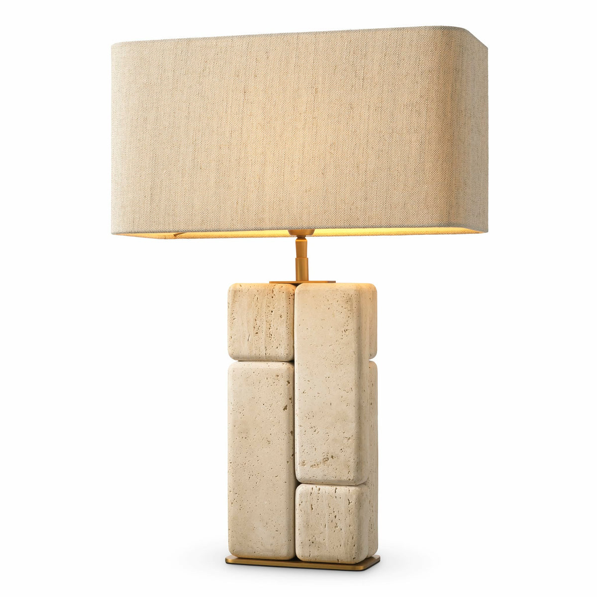 Stacked Travertine Table Lamp Rathmore | Eichholtzmh.com
