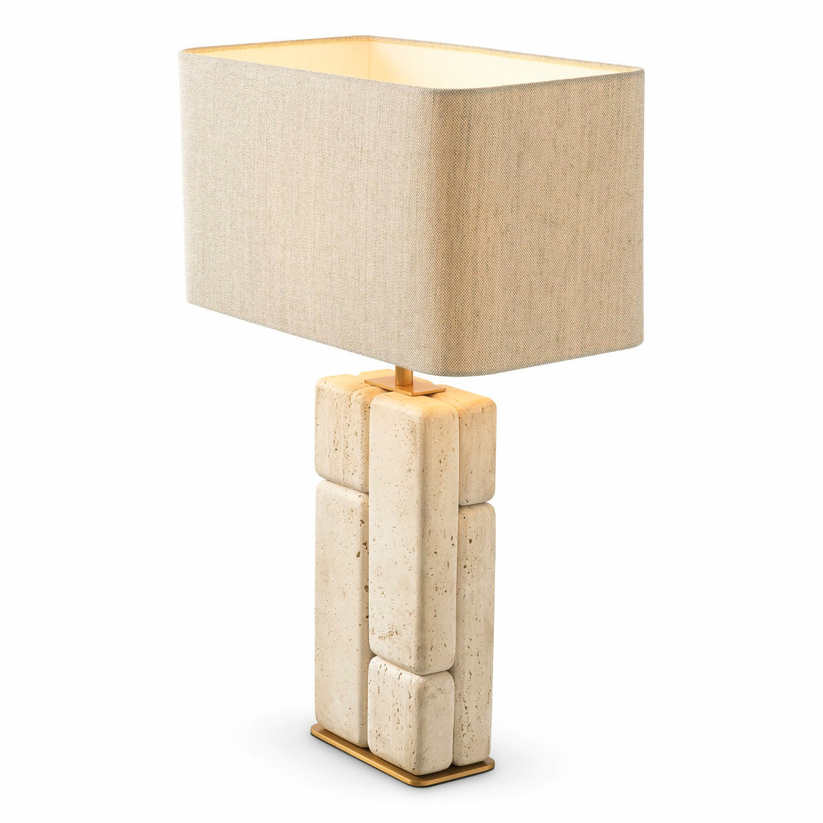 Stacked Travertine Table Lamp Rathmore | Eichholtzmh.com