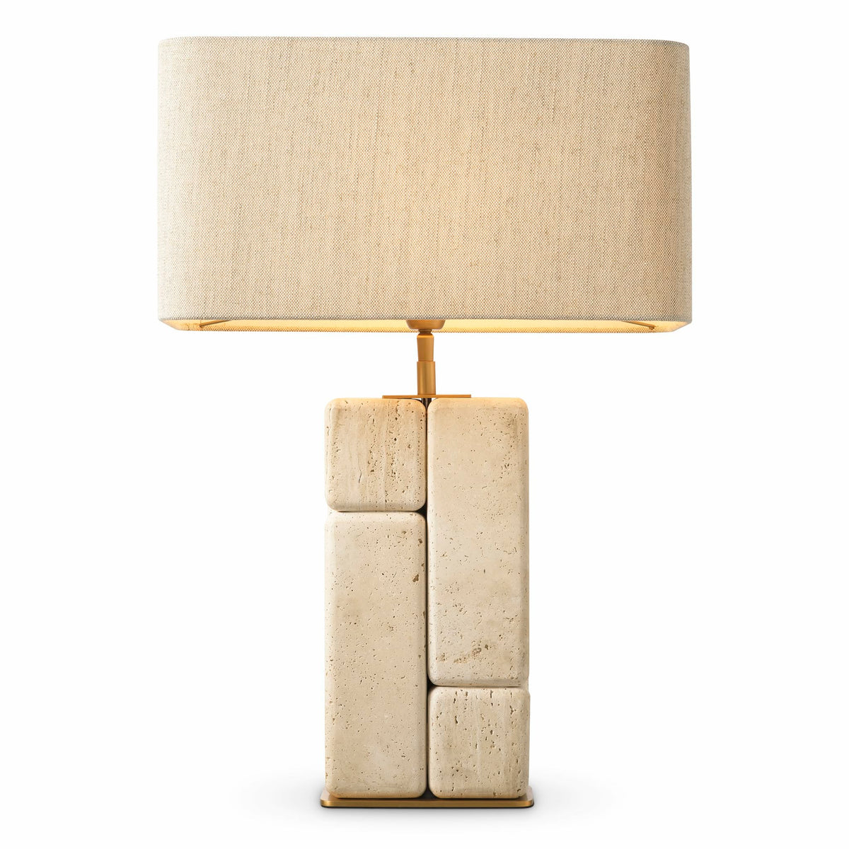 Stacked Travertine Table Lamp Rathmore | Eichholtzmh.com