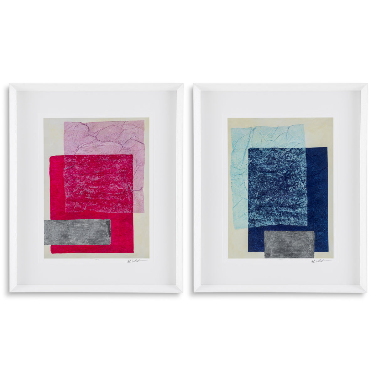 Multi-Colored Geometric Prints (2) Paper Colorfields | Eichholtzmh.com