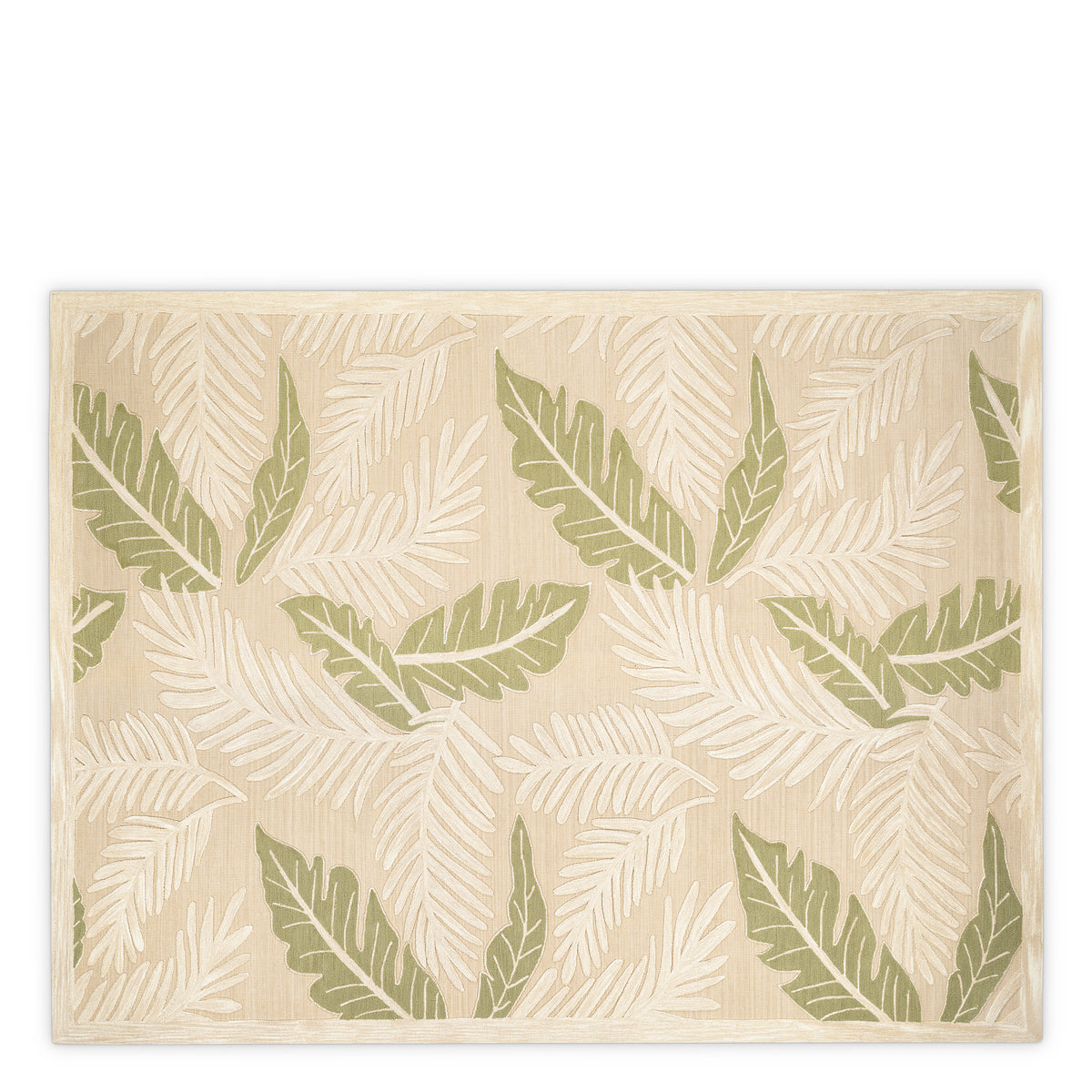 Leaf-Patterned Wool Rug Verdure | Eichholtzmh.com