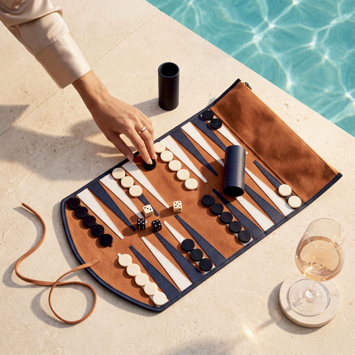 Two-Toned Backgammon Travel Set Monte Lago | Eichholtzmh.com
