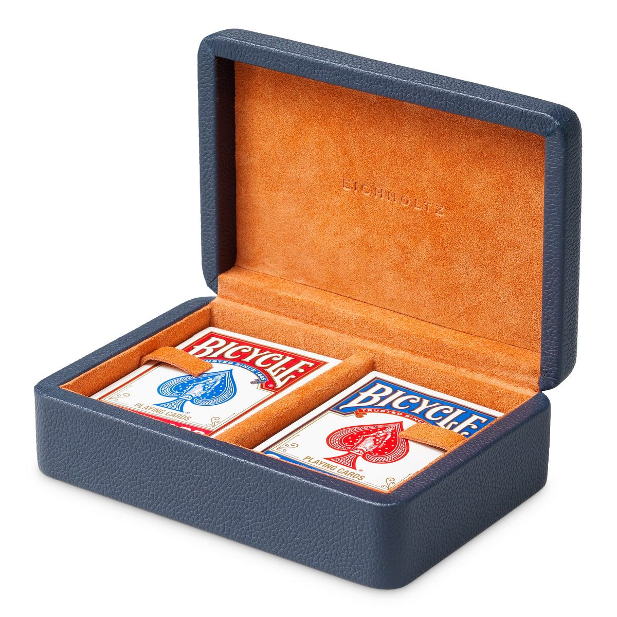 Blue Leather Deck Box The Ridges | Eichholtzmh.com