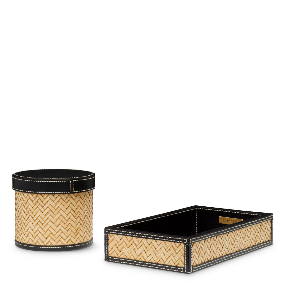 Black Leather Desk Set (2) Taos | Eichholtzmh.com