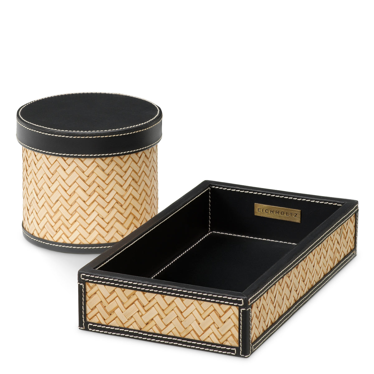Black Leather Desk Set (2) Taos | Eichholtzmh.com
