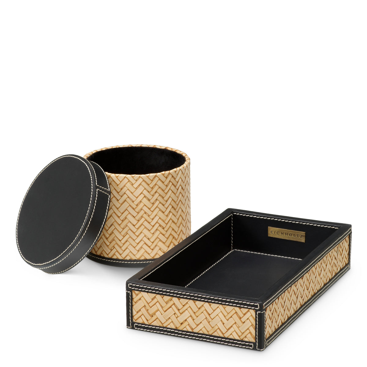 Black Leather Desk Set (2) Taos | Eichholtzmh.com