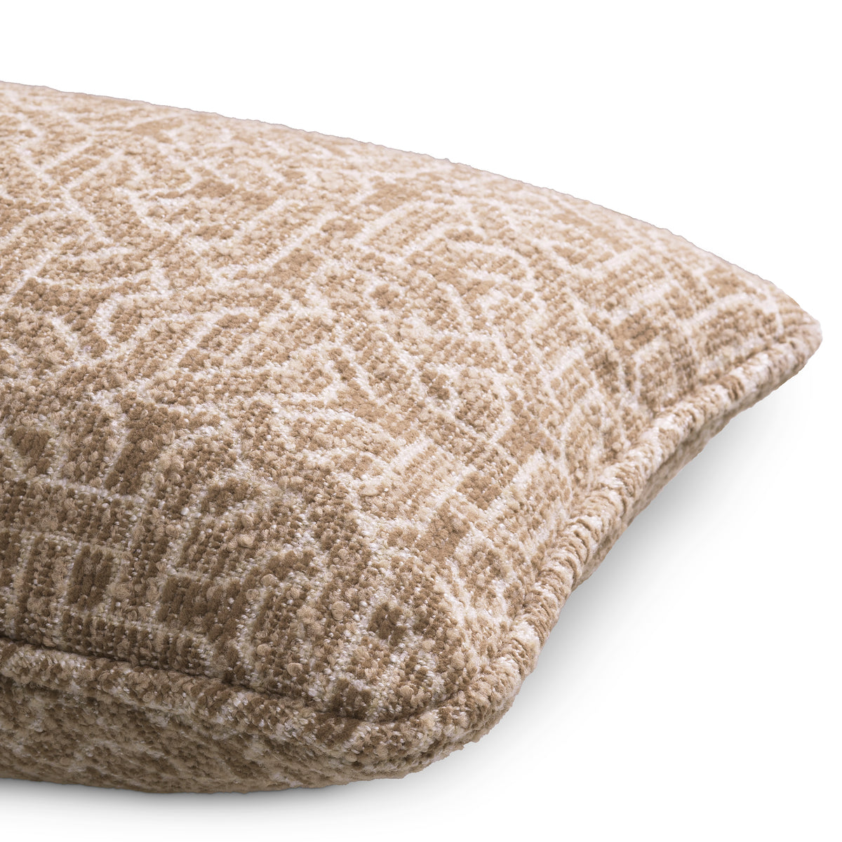 Beige Jacquard Lumbar Cushion Frieze | Eichholtzmh.com