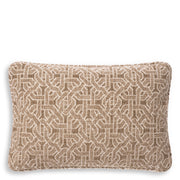 Beige Jacquard Lumbar Cushion Frieze | Eichholtzmh.com